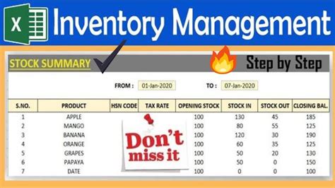 Build A Tips About Inventory Stock Management Excel Fixbook