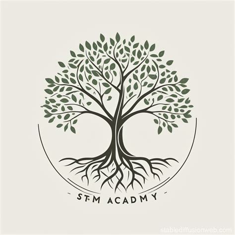Stem Academy Logo Design Tree Representation Stable Diffusion Online