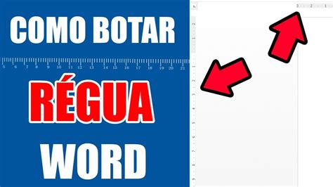 Como Botar a Régua no Word Passo a Passo YouTube