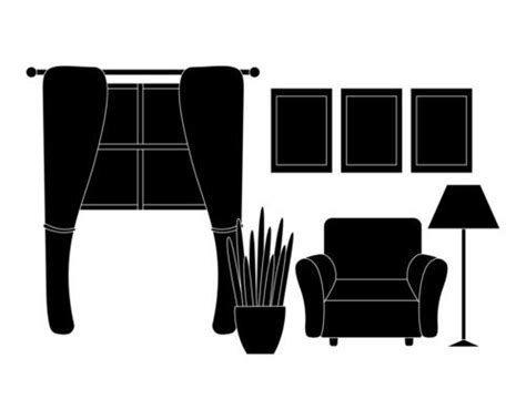 Living Room Black And White Vector Art Icons And Graphics For Free