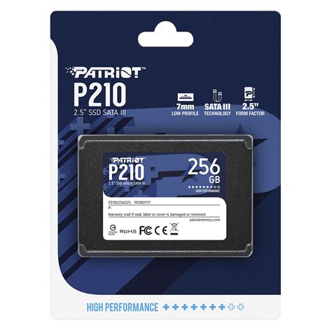 Patriot P210 Disco de Estado Sólido 256GB SATA 2 5 Discos