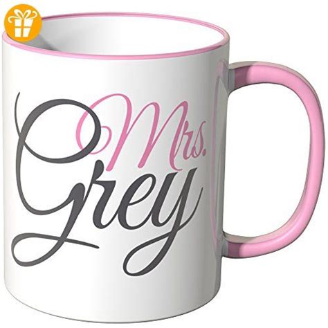 WANDKINGS Tasse Schriftzug Mrs Grey ROSA