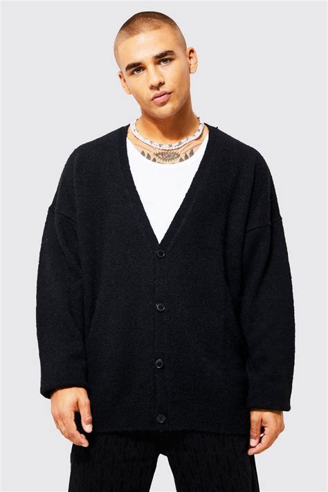 Oversized Brushed Yarn Knitted Cardigan Boohoo