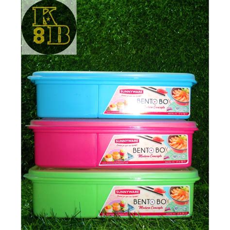 Sunnyware Brand 516 Bento Box W Divider Lunchbox W SPOON FORK