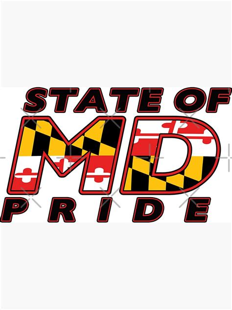 Maryland Pride State Of Pride Sticker By Mayhemdesigns Redbubble