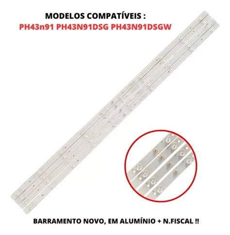 Kit Barras De Led Tv Philco Ph43n91 Ph43n91dsgwa Novas Frete grátis