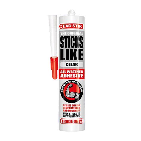 Evo Stik Stick Like All Weather Adhesive Clear 290ml Eroofing