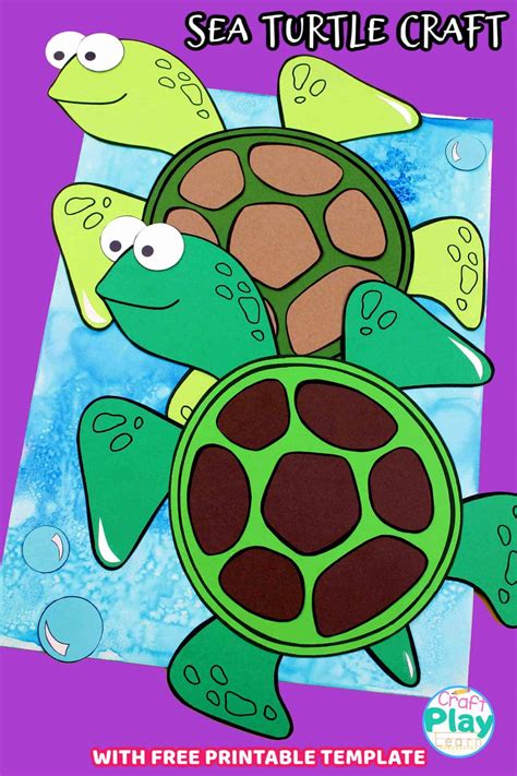 Sea Turtle Art Idea For Kids Craft Craft Play Learn