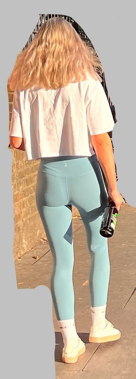 Hot Blonde In Blue Leggings Bonus Gym Shorts Spandex Leggings Yoga Pants Forum