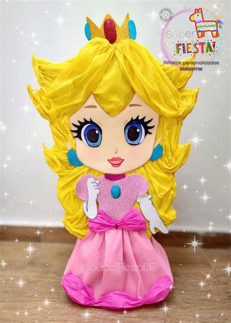 Princesa Peach piñata Fiesta princesa peach Princesa peach Piñata