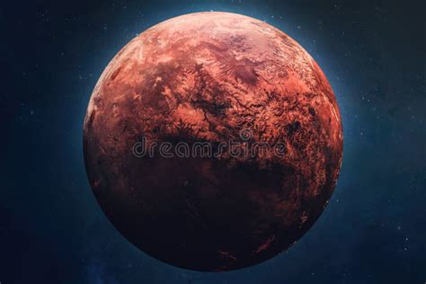 Red Planet Mars In Outer Space Elements Of This Image Furnished By