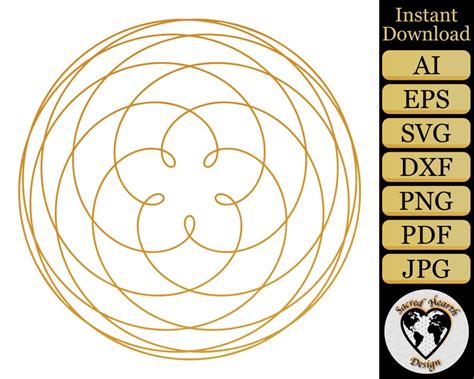 Pentagram Of Venus Svg File Sacred Geometry Svg Sacred Etsy