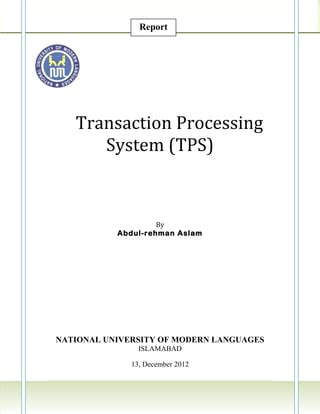 Transaction Processing System Pdf