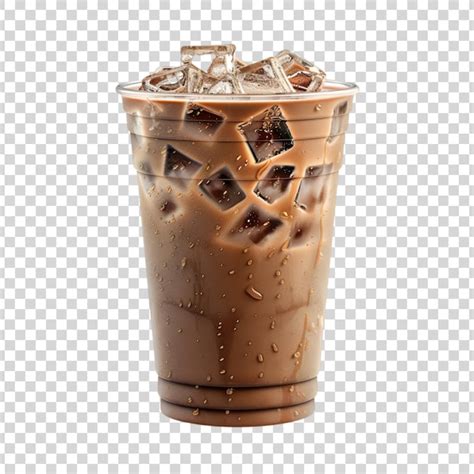 A Cup Of Iced Coffee Isolated On A Transparent Background Premium Ai