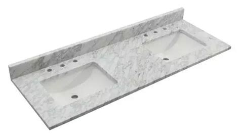 Shop The Best Of Tuscany® 61 X 22 Carrara Marble Vanity Top With Wave