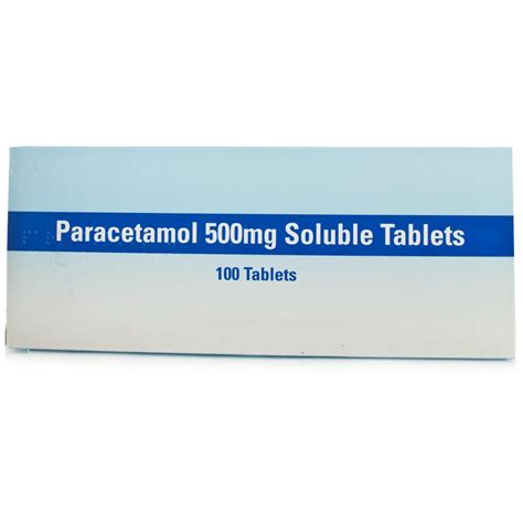 Paracetamol Soluble Tablets 100 X 500mg Chemist 4 U