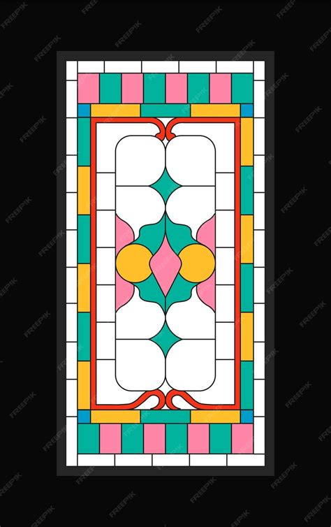 Premium Vector Stained Glass Window Vector Concept