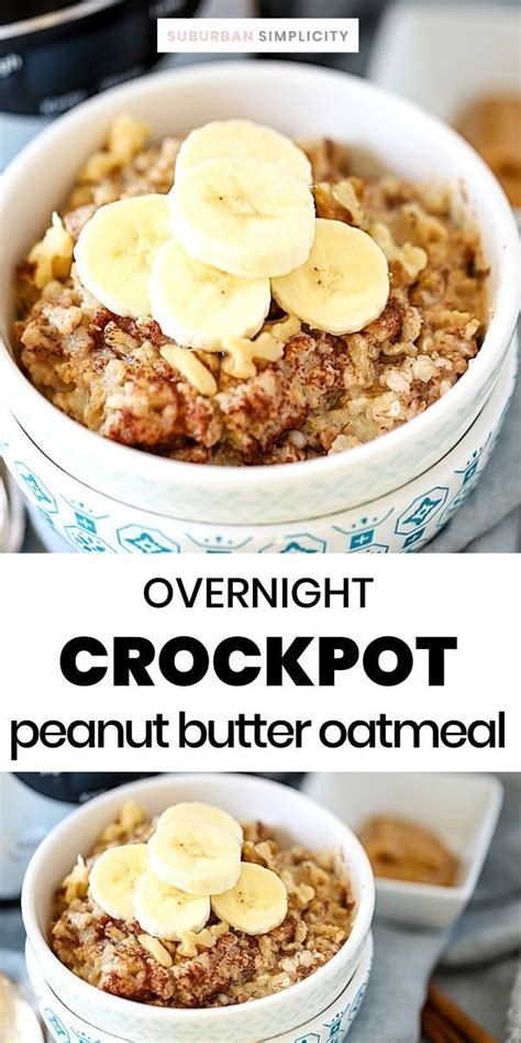 Easy Crock Pot Peanut Butter Oatmeal Overnight Recipe Recipe