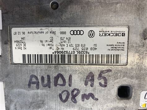 Audi A S C Q F Mmi Multimedia Control Module E T E