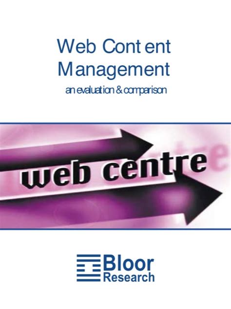 Web Content Management Bloor Research