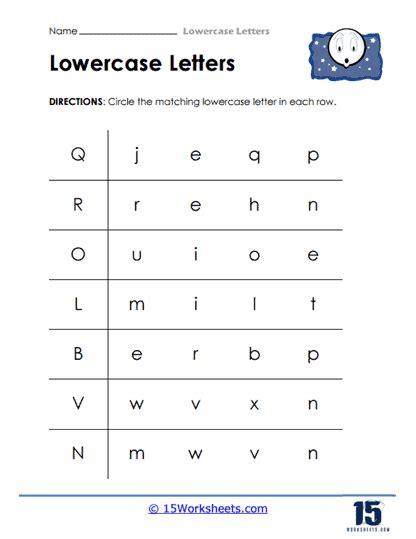 Lowercase Letters Worksheets - 15 Worksheets.com - Worksheets Library