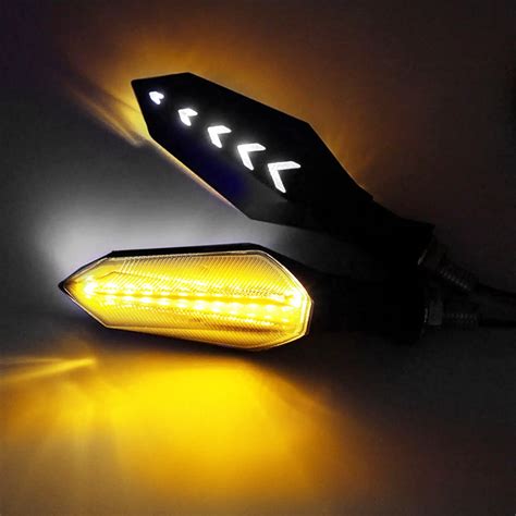 Universal Sequential LED Turn Signal Motorcycle Running Arrow Amber