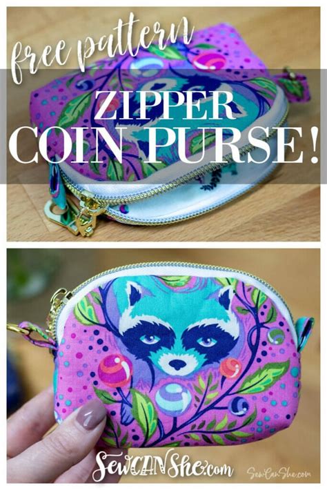 45 Free Coin Purse Sewing Pattern Zipper Closure Riochromeesa