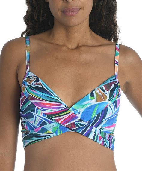 Nwt La Blanca Swimsuit Bikini Bra Top Sz Palm Opulence Wrap