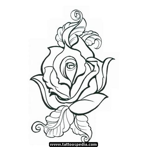 Rose Outline Drawing | Free download on ClipArtMag