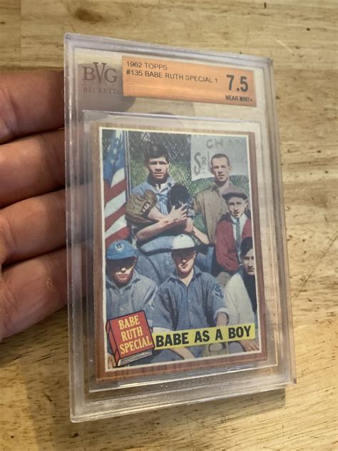 Babe Ruth BVG 7 5 Topps New York Yankees MLB Antique Vintage Collector