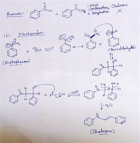 Solved Benzaldehyde And Acetophenone Will Undergo Aldol Condensation