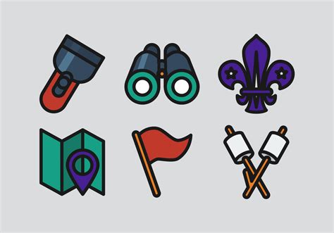 Vector Boy Scouts Icon Set 99344 Vector Art At Vecteezy