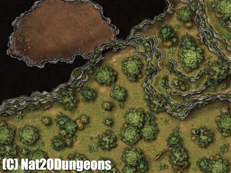 Forest Cave Battle Map Dnd Battle Map D D Battlemap Etsy UK