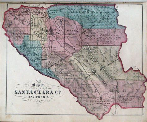 Historical Atlas Map of Santa Clara County, California - High Ridge Books, Inc.