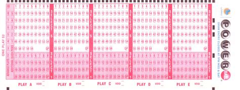 Powerball Number Sheet