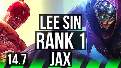 LEE Vs JAX JGL Rank 1 Rank 1 Lee 5 0 4 KR Challenger 14 7