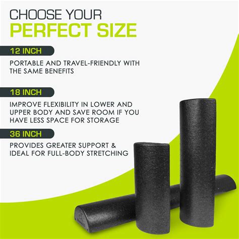 Prosourcefit High Density Foam Rollers 18 Inches Long Firm Full Body