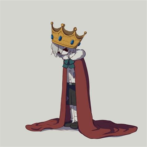 A Cartoon Character With A Crown On His Head And Cape Around His Neck