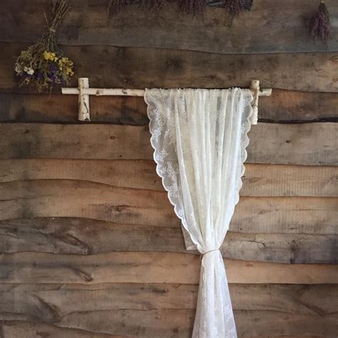 Natural Birch Branch Rustic Curtain Rod Driftwood Curtain Rod Etsy