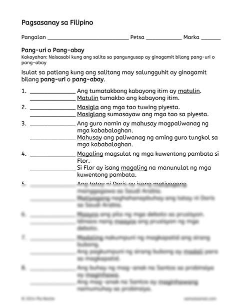 Solution Filipino Pang Uri Pandiwa Pang Abay Studypool Porn Sex Picture