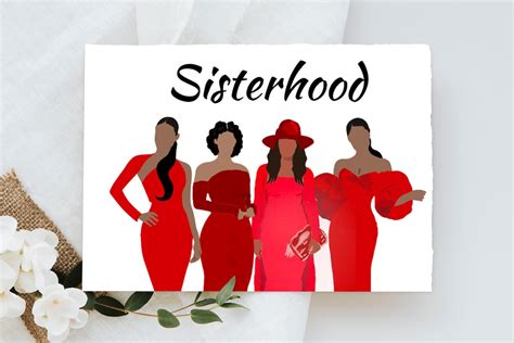 Sisterhood Greeting Cards Delta Sigma Theta Inspired Instant Download Etsy