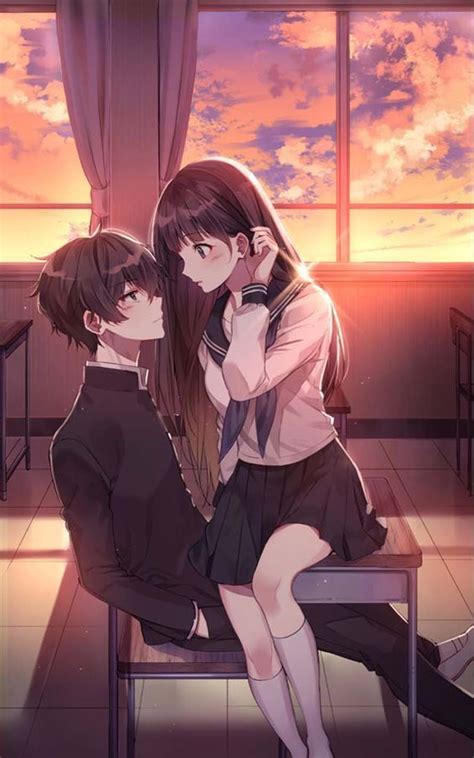 Đẹp và dễ thương Hình ảnh cặp đôi anime đang yêu nhau