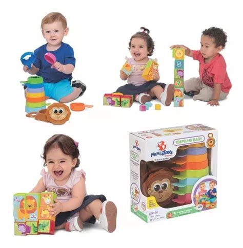 2 Brinquedo Didático Empilha Baby Macaco Cubinhos 5 Em 1 MercadoLivre