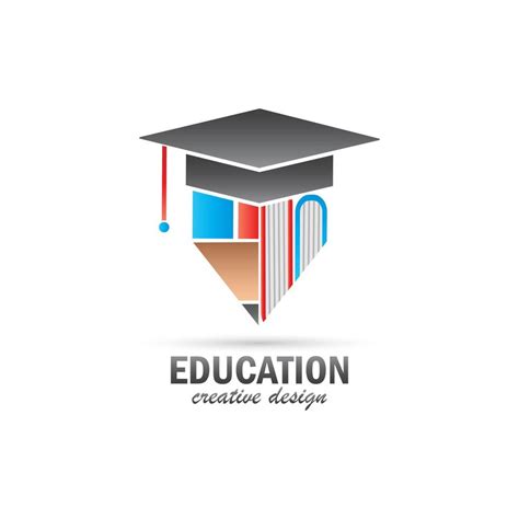 Education Logo Vector Illustration Graduate Hat Equipment Symbol