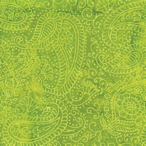 Island Batik Paisley Light Green