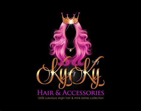 Hair Business Logo Personalized With Princess Theme Font Crown Any