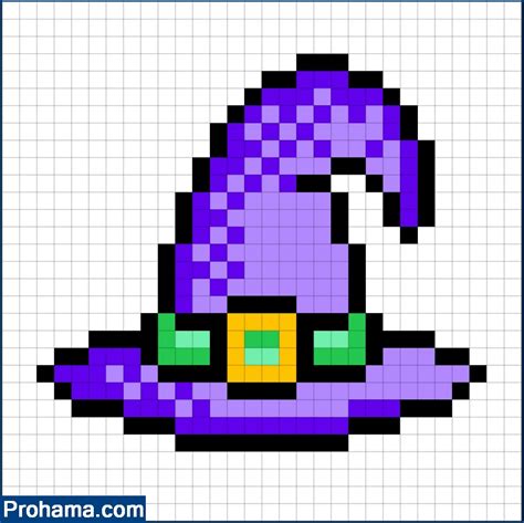 Wizard Hat Pixel Art Halloween Pixel Art