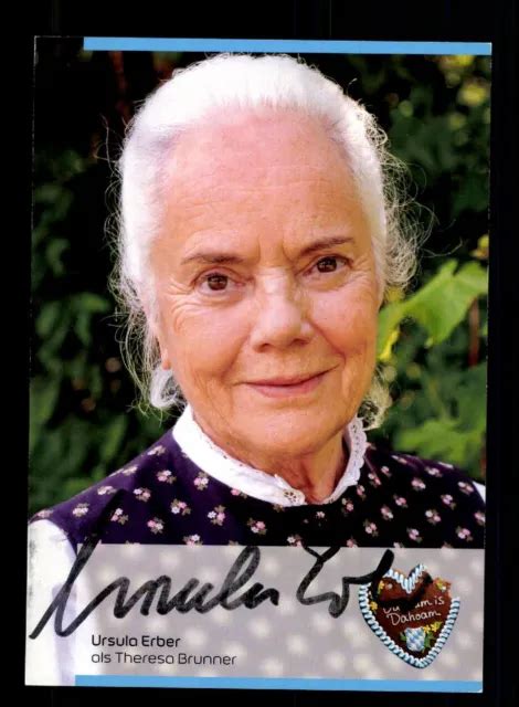 Ursula Erber Dahoam Is Dahoam Autograph Card Original Signed Bc