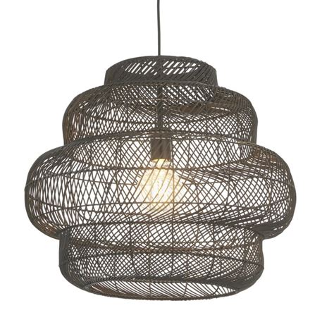 Bernard Handmade Black Rattan Basket Pendant Lightbox