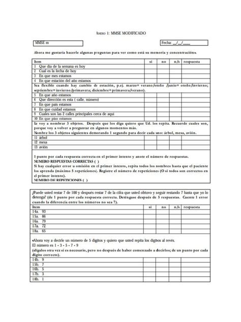 Mini Mental State Folstein Pdf